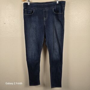 Levi’s Pull-On Jeggings Size 16 Dark Wash Mid Rise Stretch Denim Skinny Jeggings